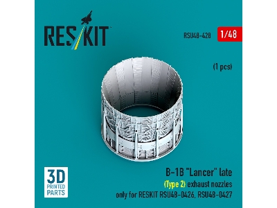 B-1b 'lancer' Exhaust Nozzle (Late - Type 2) (1pc) Only For Reskit Rsu48-0426, Rsu48-0427 (3d Printed) - image 1
