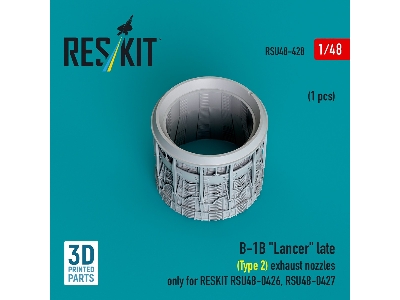 B-1b 'lancer' Exhaust Nozzle (Late - Type 2) (1pc) Only For Reskit Rsu48-0426, Rsu48-0427 (3d Printed) - image 2