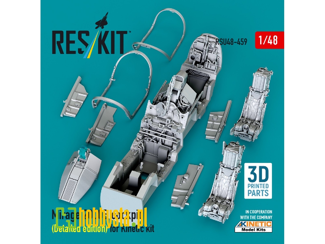 Mirage 2000b Cockpit (Detailed Edition) For Kinetic Kit (3d Printed) - image 1 Mirage 2000b Cockpit (Detailed Edition) For Kinetic Kit (3d Printed) - image 1