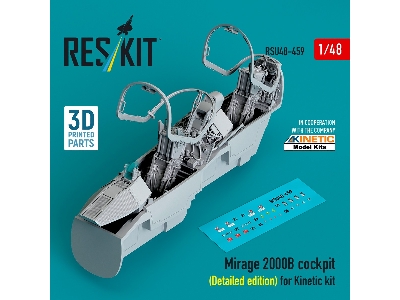 Mirage 2000b Cockpit (Detailed Edition) For Kinetic Kit (3d Printed) - image 4