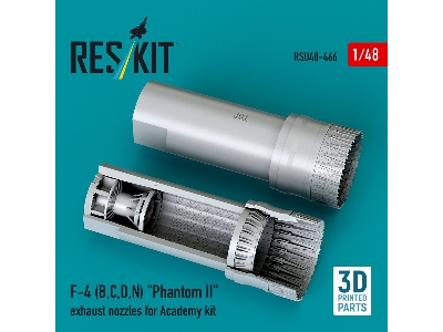 F-4 (B, C, D, N) 'phantom Ii' Exhaust Nozzles For Academy Kit (3d Printed) - image 2