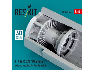 F-4 (B, C, D, N) 'phantom Ii' Exhaust Nozzles For Academy Kit (3d Printed) - image 3