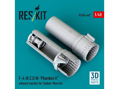 F-4 (B, C, D, N) 'phantom Ii' Exhaust Nozzles For Zoukei-mura Kit (3d Printed) - image 1
