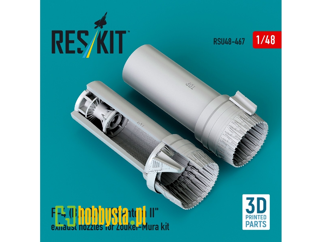 F-4 (B, C, D, N) 'phantom Ii' Exhaust Nozzles For Zoukei-mura Kit (3d Printed) - image 1 F-4 (B, C, D, N) 'phantom Ii' Exhaust Nozzles For Zoukei-mura Kit (3d Printed) - image 1