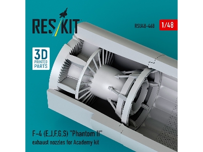 F-4 (E, J, F, G, S) 'phantom Ii' Exhaust Nozzles For Academy Kit (3d Printed) - image 1