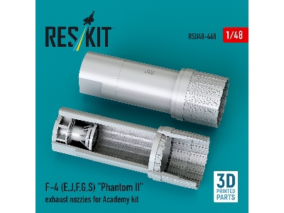 F-4 (E, J, F, G, S) 'phantom Ii' Exhaust Nozzles For Academy Kit (3d Printed) - image 2