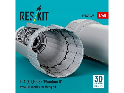 F-4 (E, J, F, G, S) 'phantom Ii' Exhaust Nozzles For Meng Kit (3d Printed) - image 1