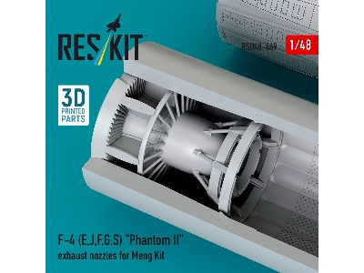 F-4 (E, J, F, G, S) 'phantom Ii' Exhaust Nozzles For Meng Kit (3d Printed) - image 3