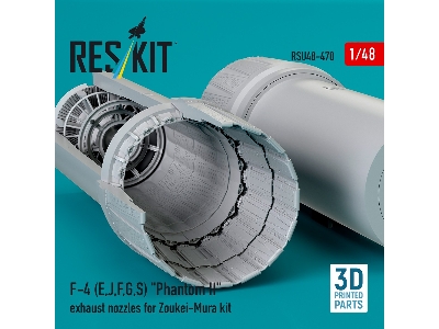 F-4 (E, J, F, G, S) 'phantom Ii' Exhaust Nozzles For Zoukei-mura Kit (3d Printed) - image 2