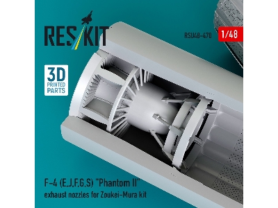 F-4 (E, J, F, G, S) 'phantom Ii' Exhaust Nozzles For Zoukei-mura Kit (3d Printed) - image 3