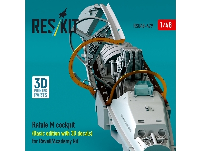 Rafale M Cockpit (Basic Edition With 3d Decals) For Revell/Academy Kit (3d Printed) - image 2