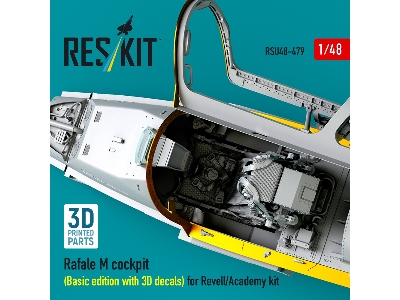 Rafale M Cockpit (Basic Edition With 3d Decals) For Revell/Academy Kit (3d Printed) - image 3