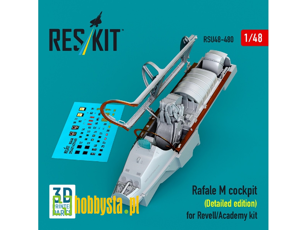 Rafale M Cockpit (Detailed Edition) For Revell/Academy Kit (3d Printed) - image 1 Rafale M Cockpit (Detailed Edition) For Revell/Academy Kit (3d Printed) - image 1