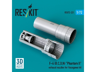 F-4 (B, C, D, N) 'phantom Ii' Exhaust Nozzles For Hasegawa Kit (3d Printed) - image 1