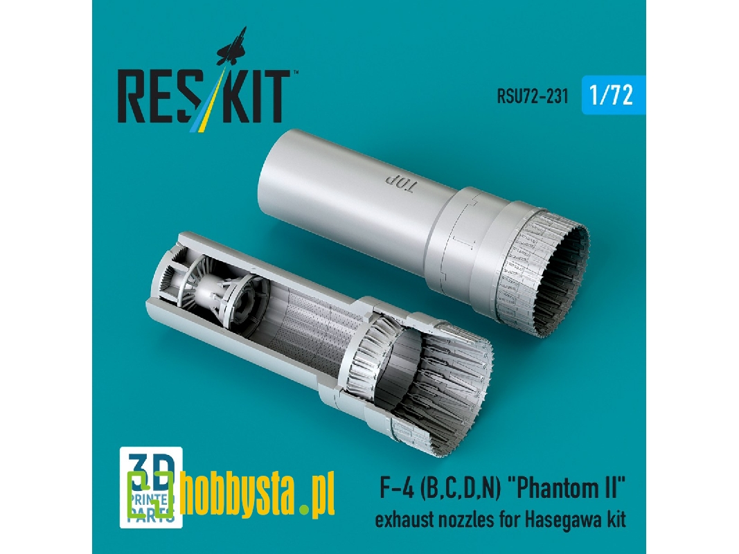 F-4 (B, C, D, N) 'phantom Ii' Exhaust Nozzles For Hasegawa Kit (3d Printed) - image 1 F-4 (B, C, D, N) 'phantom Ii' Exhaust Nozzles For Hasegawa Kit (3d Printed) - image 1