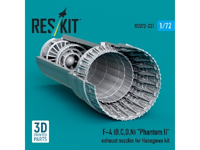F-4 (B, C, D, N) 'phantom Ii' Exhaust Nozzles For Hasegawa Kit (3d Printed) - image 2