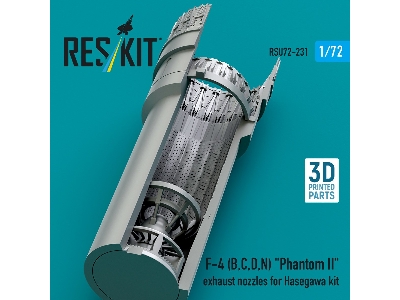 F-4 (B, C, D, N) 'phantom Ii' Exhaust Nozzles For Hasegawa Kit (3d Printed) - image 3