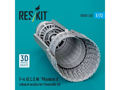 F-4 (B, C, D, N) 'phantom Ii' Exhaust Nozzles For Finemolds Kit (3d Printed) - image 2