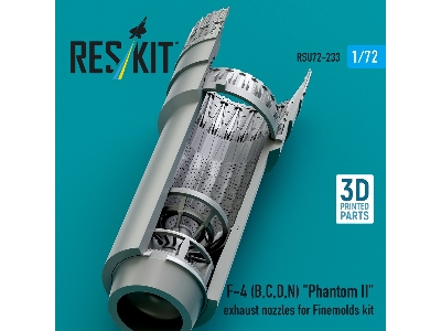 F-4 (B, C, D, N) 'phantom Ii' Exhaust Nozzles For Finemolds Kit (3d Printed) - image 3