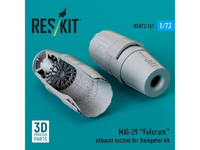Mig-29 'fulcrum' Exhaust Nozzles For Trumpeter Kit (3d Printed) - image 1