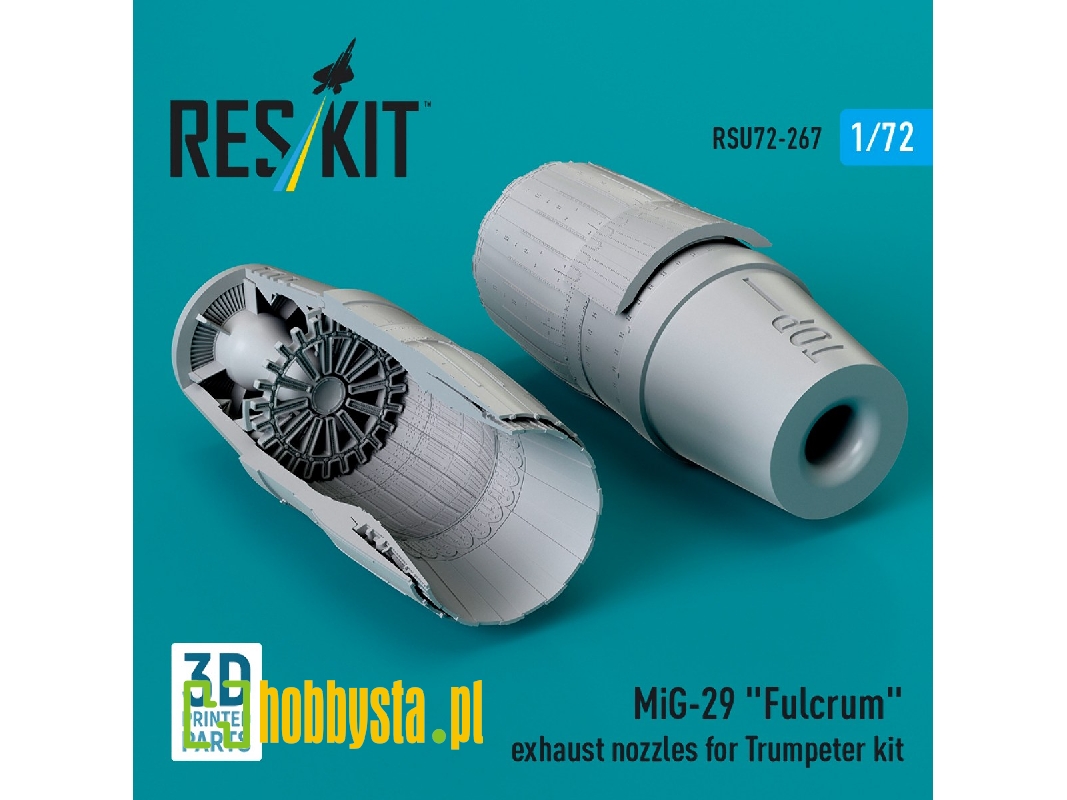 Mig-29 'fulcrum' Exhaust Nozzles For Trumpeter Kit (3d Printed) - image 1 Mig-29 'fulcrum' Exhaust Nozzles For Trumpeter Kit (3d Printed) - image 1