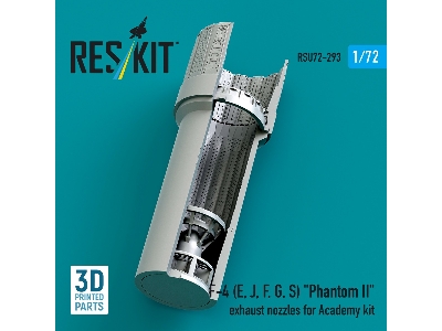 F-4 (E, J, F, G, S) 'phantom Ii' Exhaust Nozzles For Academy Kit (3d Printed) - image 3