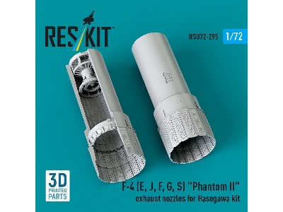 F-4 (E, J, F, G, S) 'phantom Ii' Exhaust Nozzles For Hasegawa Kit (3d Printed) - image 1