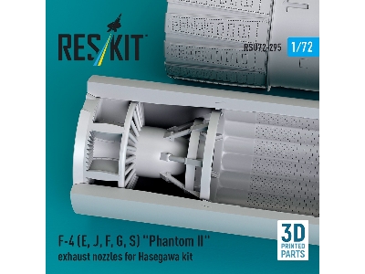 F-4 (E, J, F, G, S) 'phantom Ii' Exhaust Nozzles For Hasegawa Kit (3d Printed) - image 3