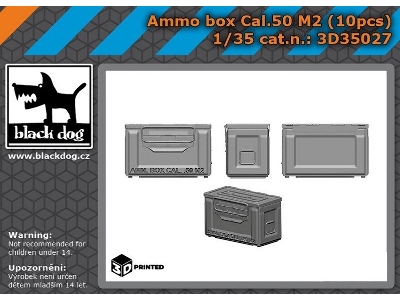 Ammo Box Cal.50 M2 (10 Pcs / 3d-printed) - image 1