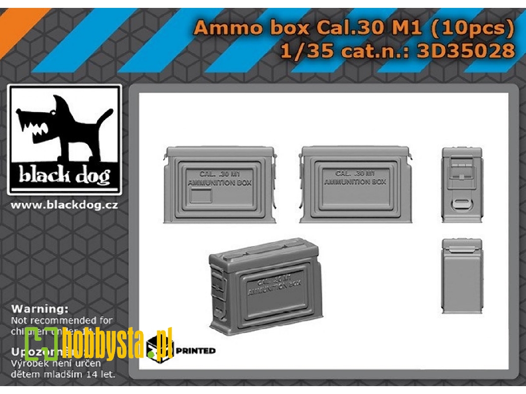 Ammo Box Cal.30 M1 (10 Pcs / 3d-printed) - image 1 Ammo Box Cal.30 M1 (10 Pcs / 3d-printed) - image 1