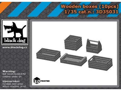 Wooden Boxes (10 Pcs / 3d-printed) - image 1