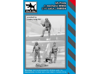 Us Pilots + Mechanic Wwii - image 1