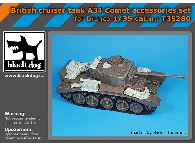 British Cruiser Tank A34 Comet Accessories Set (For Bronco) - image 1