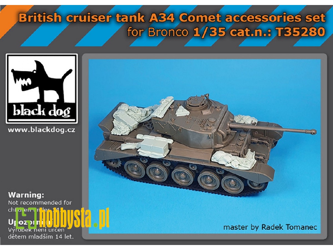 British Cruiser Tank A34 Comet Accessories Set (For Bronco) - image 1 British Cruiser Tank A34 Comet Accessories Set (For Bronco) - image 1