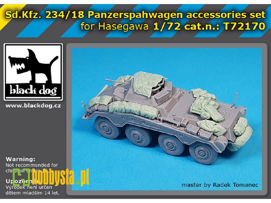 Sd.Kfz. 234/18 Panzerspahwagen Accessories Set (For Hasegawa) - image 1 Sd.Kfz. 234/18 Panzerspahwagen Accessories Set (For Hasegawa) - image 1