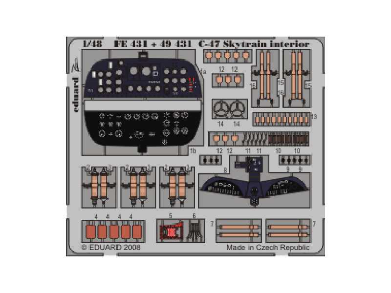 C-47 Skytrain interior S. A. 1/48 - Trumpeter - - image 1