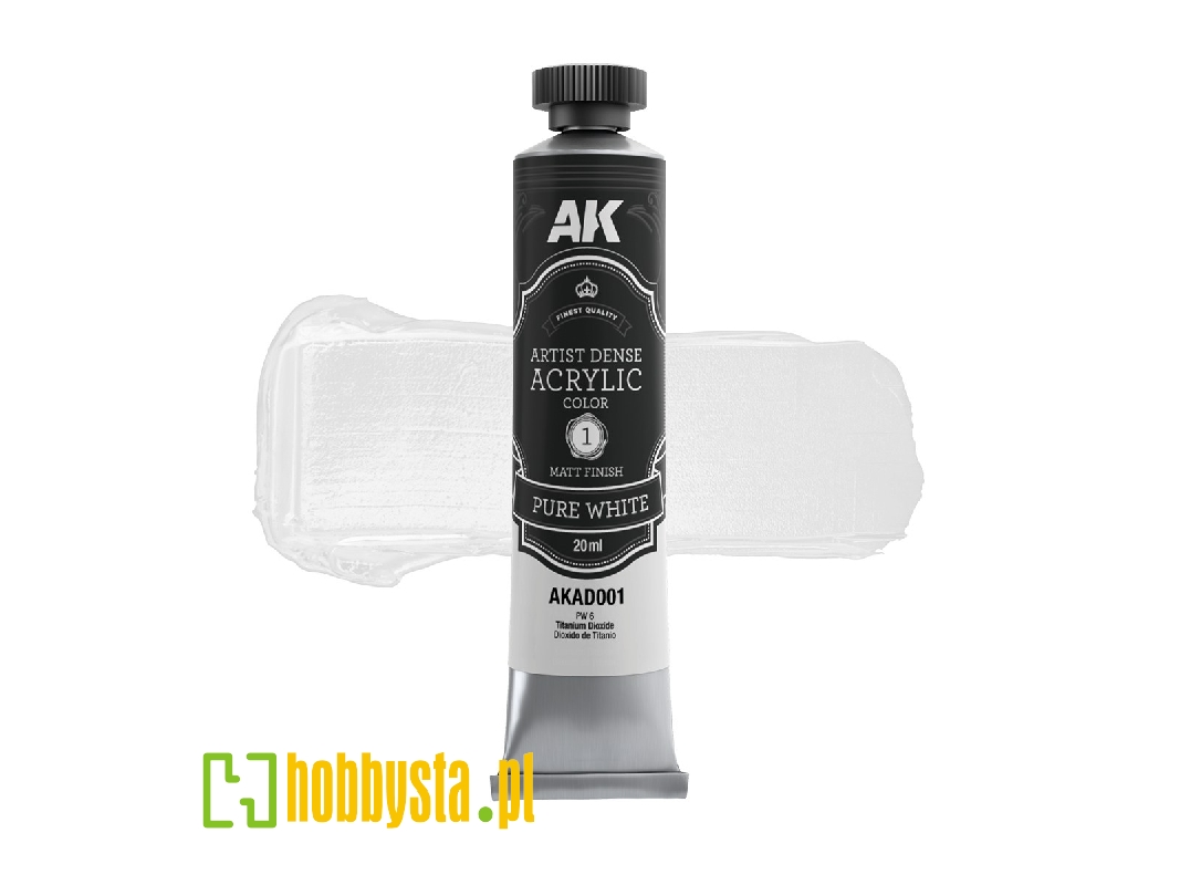 Ak Ad001 Pure White - Artistic Dense Acrylic - image 1 Ak Ad001 Pure White - Artistic Dense Acrylic - image 1