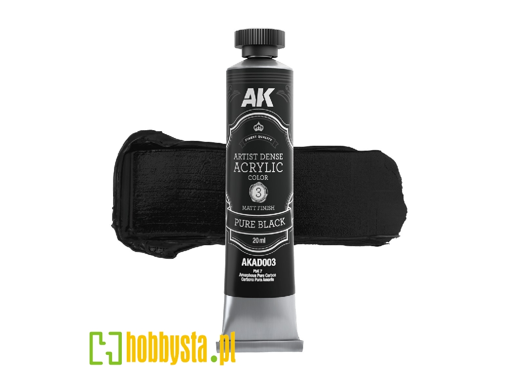 Ak Ad003 Pure Black - Artistic Dense Acrylic - image 1 Ak Ad003 Pure Black - Artistic Dense Acrylic - image 1