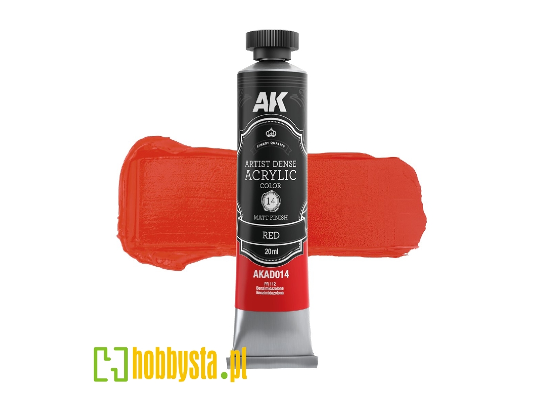 Ak Ad014 Red - Artistic Dense Acrylic - image 1 Ak Ad014 Red - Artistic Dense Acrylic - image 1