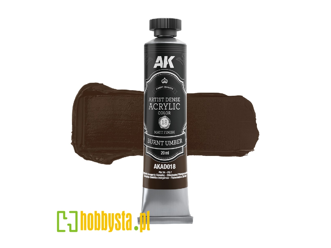 Ak Ad018 Burnt Umber - Artistic Dense Acrylic - image 1 Ak Ad018 Burnt Umber - Artistic Dense Acrylic - image 1