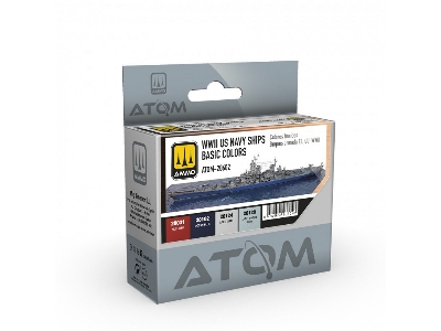 Atom-20602 Wwii Us Navy Ships Basic Colors Set - image 1