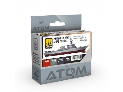 Atom-20604 Modern Us Navy Ships Colors Set - image 1