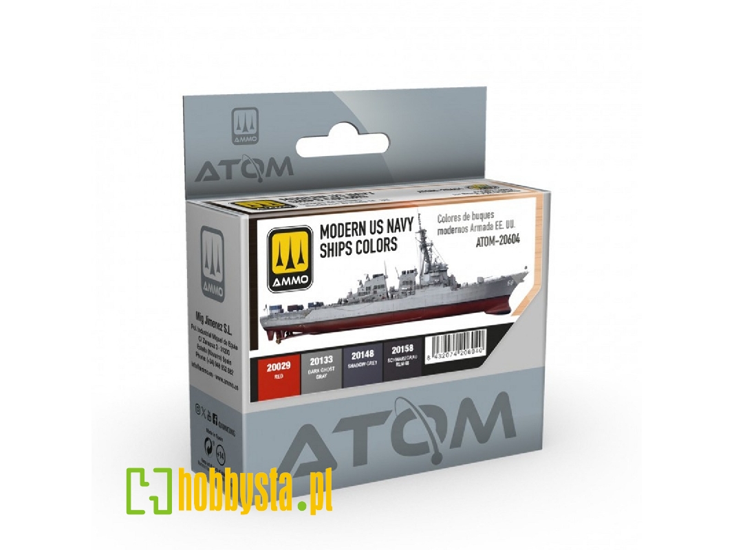 Atom-20604 Modern Us Navy Ships Colors Set - image 1 Atom-20604 Modern Us Navy Ships Colors Set - image 1
