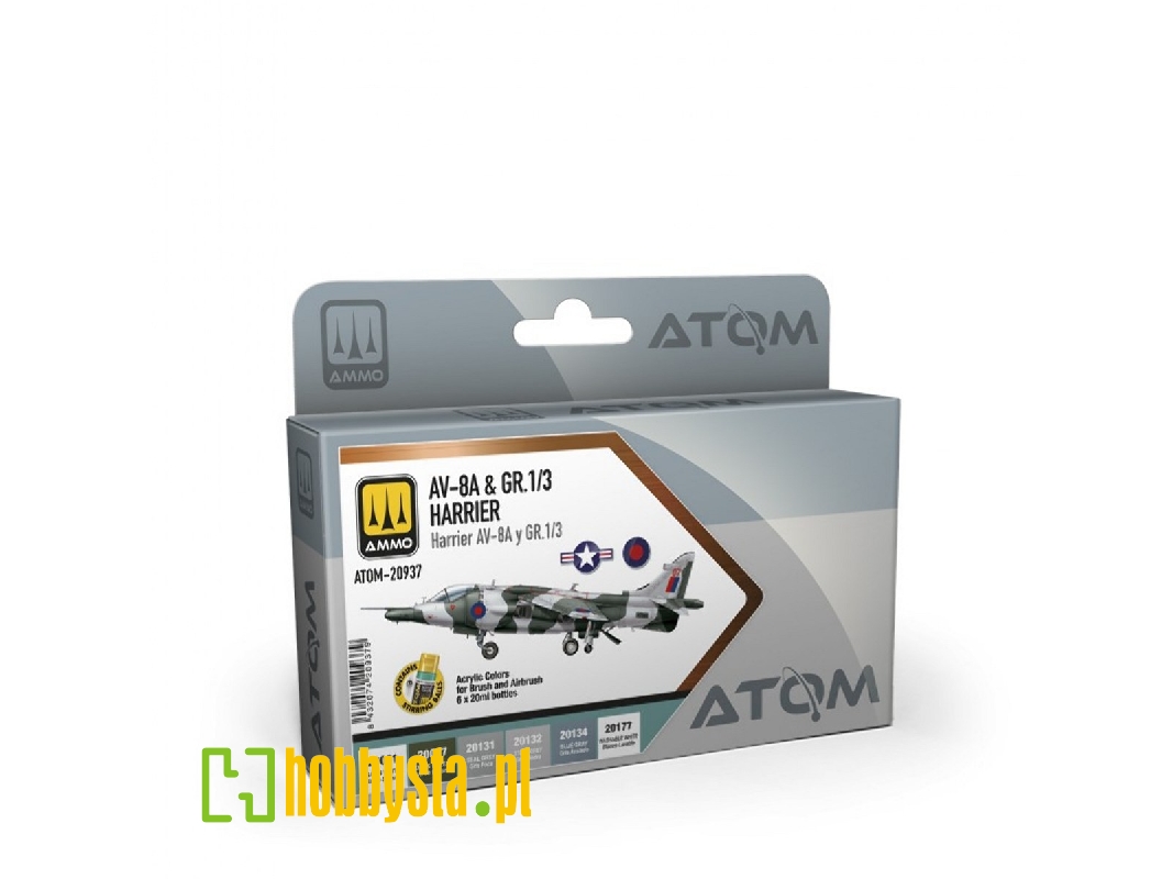 Atom-20937 Av-8a & Gr.1/3 Harrier Set - image 1 Atom-20937 Av-8a & Gr.1/3 Harrier Set - image 1