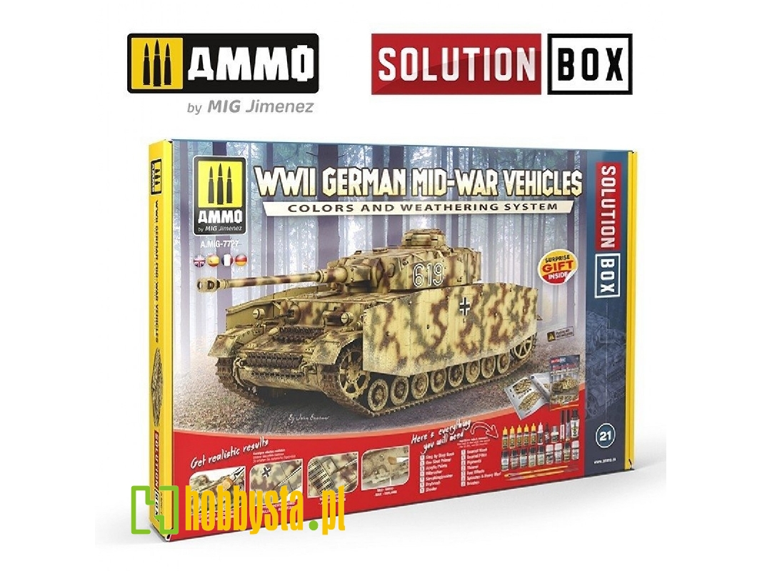 Solution Box 21 - Wwii German Mid-war Vehicles - Colors And Weathering System - image 1 Solution Box 21 - Wwii German Mid-war Vehicles - Colors And Weathering System - image 1