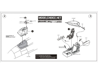 F-16C Fightning Falcon cockpit set - Hasegawa - image 3