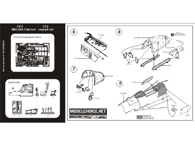 MiG-29A Fulcrum cockpit set - Italeri - image 2