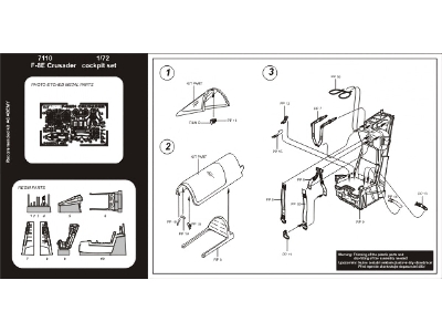 F-8E Crusader cockpit set - Academy - image 2