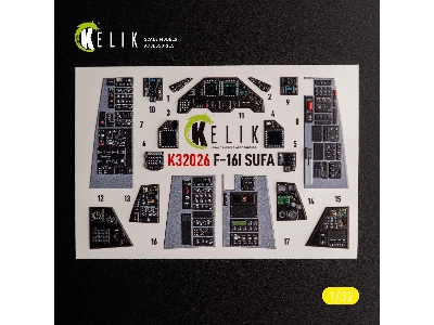 F-16i 'sufa' - Interior 3d Decals For Academy Kit - image 6