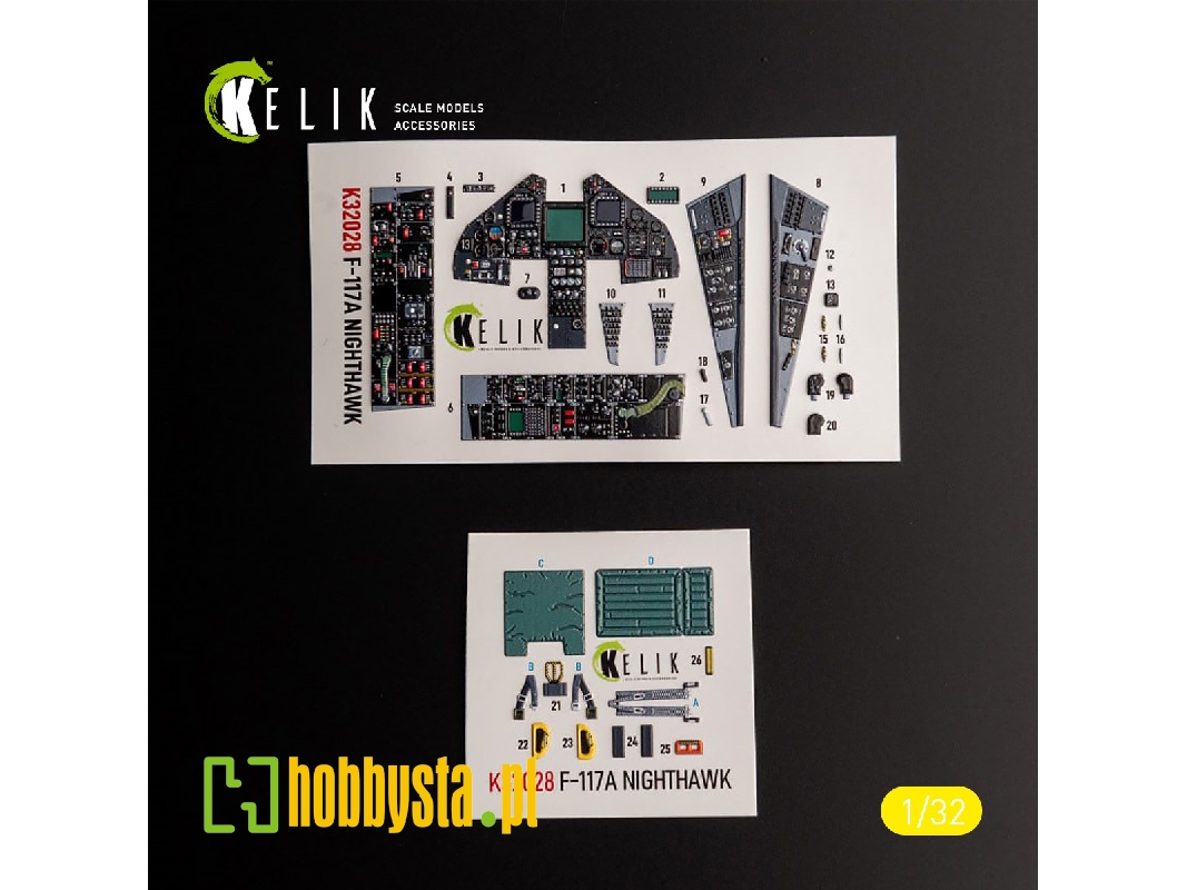 F-117a - Type 2 Interior 3d Decals For Trumpeter Kit - image 1 F-117a - Type 2 Interior 3d Decals For Trumpeter Kit - image 1